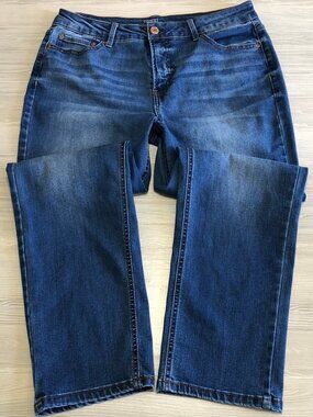 Time And Tru Jeans Mid Rise Straight Leg Blue Women's Size 14